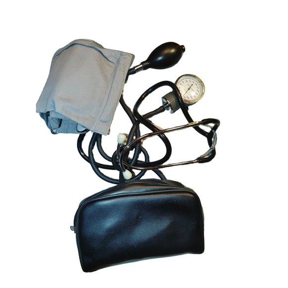 Other - Blood Pressure Kit with Attached Stethoscope, Latex Black